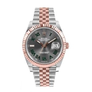 Rolex Lady Datejust 31Mm Two Tone Rose Gold Roman Dial Wimbledon Jubilee Wrist Watch