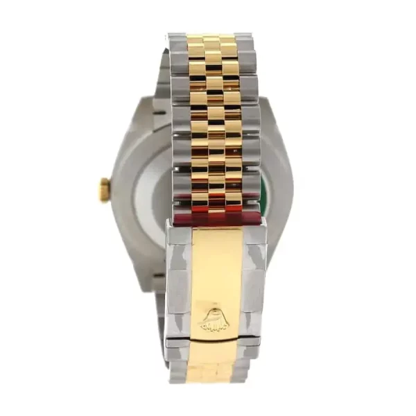 5 rolex datejust 41mm steel and yellow gold with champagne and diamond dial 126333