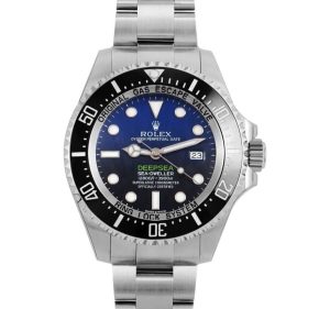 4-Rolex Sea Dweller Deepsea 44 Deep Blue Dial Stainless Steel Mens Watch 116660