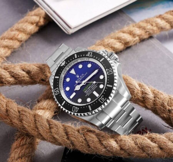 5 rolex sea dweller deepsea 44 deep blue dial stainless steel mens watch 116660
