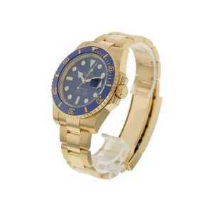 1 rolex submariner date yellow gold blue 40mm dial ceramic bezel oyster bracelet 116618lb