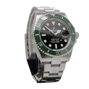 1 rolex submariner 41 black dial kermit green bezel automatic chronometer mens watch 126610lv new