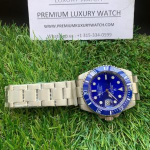 13 rolex submariner date white gold 40mm blue dial ceramic bezel oyster bracelet 116619lb