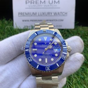 14 rolex submariner date white gold 40mm blue dial ceramic bezel oyster bracelet 116619lb