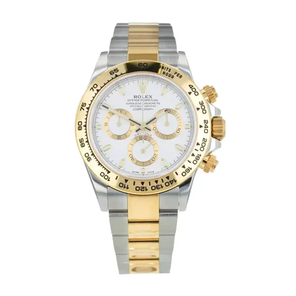 rolex cosmograph daytona white dial stainless steel and gold mens watch 116503