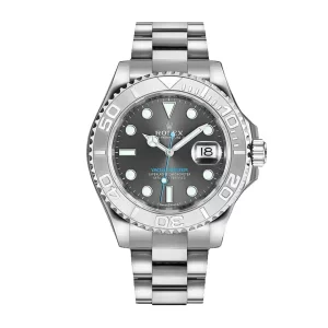 rolex yachtmaster platinum grey dial watch