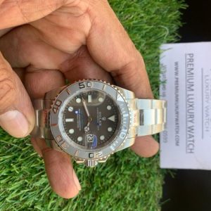 4 rolex yachtmaster platinum grey dial watch