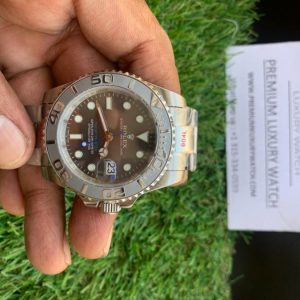 5 rolex yachtmaster platinum grey dial watch