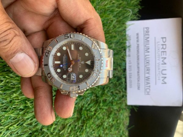 5 rolex yachtmaster platinum grey dial watch