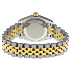 3 rolex datejust 41mm yellow goldsteel black diamond dial fluted bezel jubilee bracelet 126333
