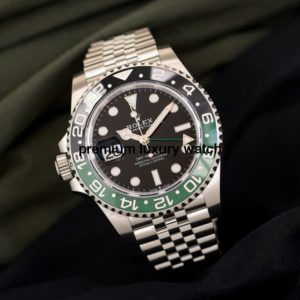 3 rolex gmtmaster ii stainless steel black dial greenblack ceramic bezel jubilee bracelet 126720vtnr