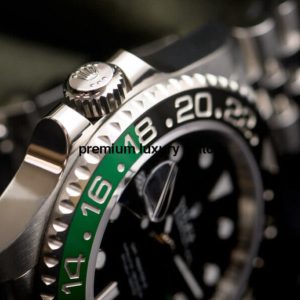 4 rolex gmtmaster ii stainless steel black dial greenblack ceramic bezel jubilee bracelet 126720vtnr