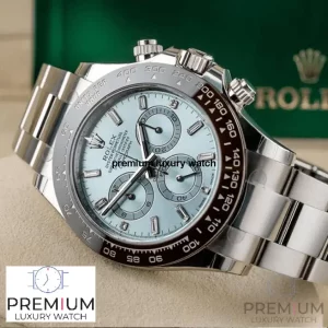 4-Rolex Oyster Perpetual Cosmograph Daytona Platinum Ice Blue 40Mm Mens Wrist Watch High Quality Swiss
