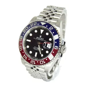 1 rolex gmtmaster ii pepsi steel black dial redblue ceramic bezel jubilee bracelet 126710blro high quality