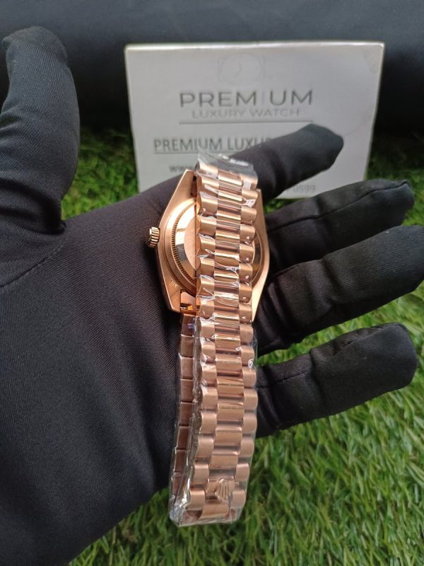 5 rolex datejust 36mm rose gold silver dial president bracelet mens watchunisex wrist watch
