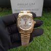 rolex datejust 36mm yellow gold silver diamond dial president bracelet mens watchunisex wrist watch