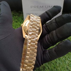 3 rolex datejust 36mm yellow gold silver diamond dial president bracelet mens watchunisex wrist watch
