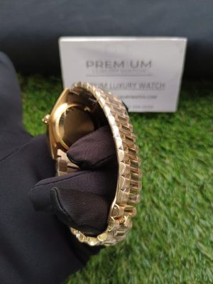 7 rolex datejust 36mm yellow gold silver diamond dial president bracelet mens watchunisex wrist watch