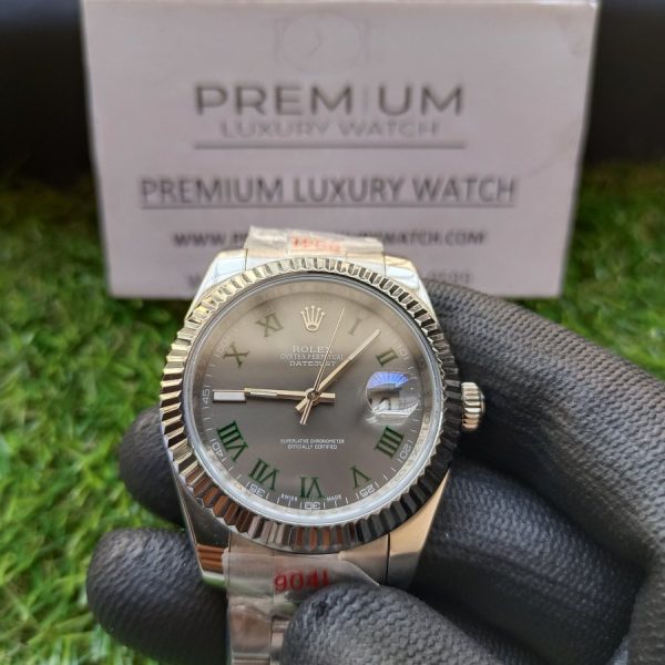 9 rolex 126334 datejust 41mm stainless steel oyster bracelet roman dial wrist mens watch