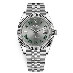 1 rolex datetrucker 126334 slate roman jubilee 41mm stainless steel mens wrist watch