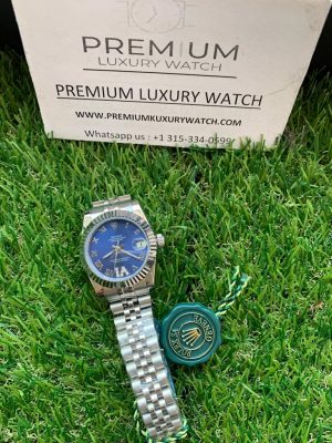 6 rolex lady datejust 31mm stainless steel blue roman dial oyster perpetual jubilee bracelet watch