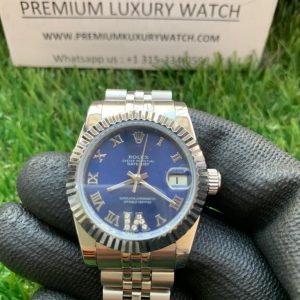 1 rolex lady datejust 31mm stainless steel blue roman dial oyster perpetual jubilee bracelet watch 1