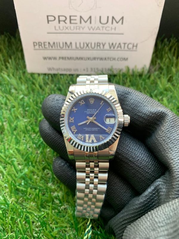 2 rolex lady datejust 31mm stainless steel blue roman dial oyster perpetual jubilee bracelet watch 1