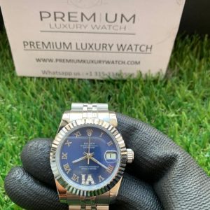 7 rolex lady datejust 31mm stainless steel blue roman dial oyster perpetual jubilee bracelet watch 1