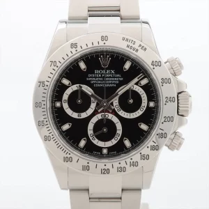 rolex cosmograph daytona 40 black dial bezel stainless today oyster mens watch 116520
