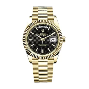 rolex daydate 40mm presidential black motif dial wrist watch 228238
