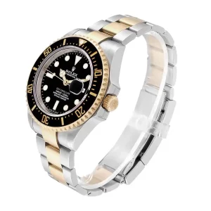 1 rolex submariner 41mm black dial stainless steel and yellow gold bracelet automatic mens watch