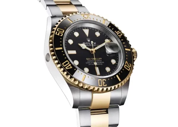 2 rolex submariner 41mm black dial stainless steel and yellow gold bracelet automatic mens watch