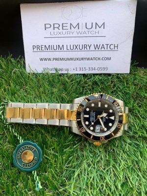 10 rolex submariner 41mm black dial stainless steel and yellow gold bracelet automatic mens watch