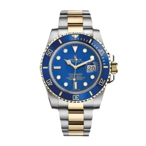 rolex submariner date yellow goldsteel blue 41mm dial ceramic bezel oyster bracelet 126613lb