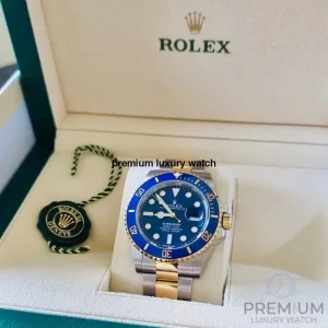 3 rolex submariner date yellow goldsteel blue 41mm dial ceramic bezel oyster bracelet 126613lb