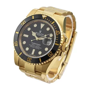 1 rolex submariner date yellow gold 40mm black dial ceramic bezel oyster bracelet 116618ln