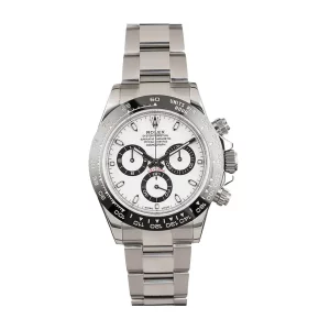 rolex cosmograph daytona 40mm white dial stainless steel oyster mens watch 116500ln