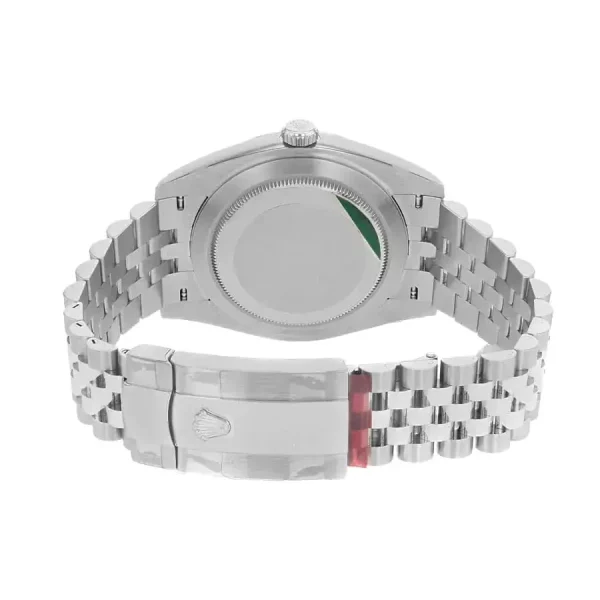 2 rolex datejust 41mm black dial smooth bezel steel mens wrist watch 126300