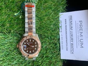 4 rolex yachtmaster 40 rose goldstainless steel brown dial oyster bracelet 116621