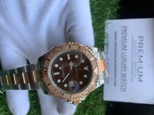 7 rolex yachtmaster 40 rose goldstainless steel brown dial oyster bracelet 116621