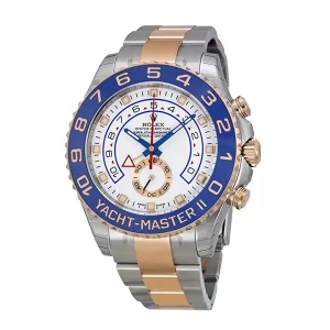 1 rolex yachtmaster ii 44mm 18k rose gold and steel two tone watch