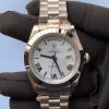 new rolex daydate 40mm smooth bezel ice blue roman dial president bracelet 1