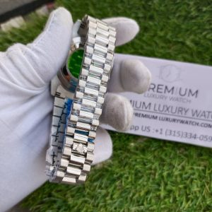 3 new rolex daydate 40mm smooth bezel ice blue roman dial president bracelet 1