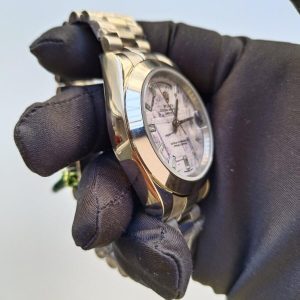 1 rolex daydate 40 platinum meteorite diamond dial smooth bezel president bracelet 228206 wrist watch