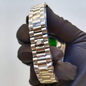 2 rolex daydate 40 platinum meteorite diamond dial smooth bezel president bracelet 228206 wrist watch