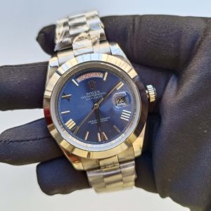 rolex datejust 126300 blue roman dial jubilee 41mm stainless steel mens wrist watch