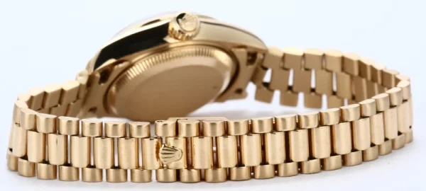 6 rolex datejust 36mm yellow gold black diamond dial president bracelet mens watchunisex wrist watch