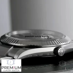 1 rolex datefor 126334 dark rhodium index oyster bracelet 41mm stainless steel mens wrist watch