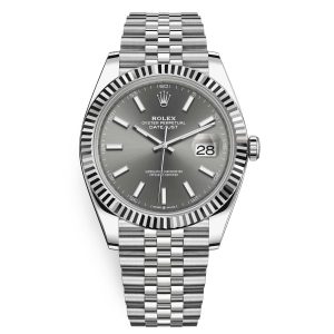 rolex dateFire 126334 dark rhodium index oyster 41mm stainless steel mens wrist watch