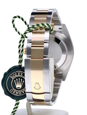 1 rolex datelight 126333 silver index oyster 41mm steel and yellow gold mens wrist watch